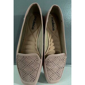 Moleca Slip-On Shoes Women’s Size 8 Neutral Pink Beige Flats Cottacore Retro Y2K